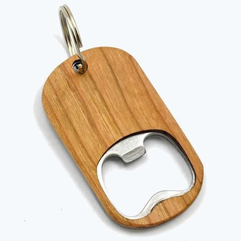wooden bottle opener with key holder